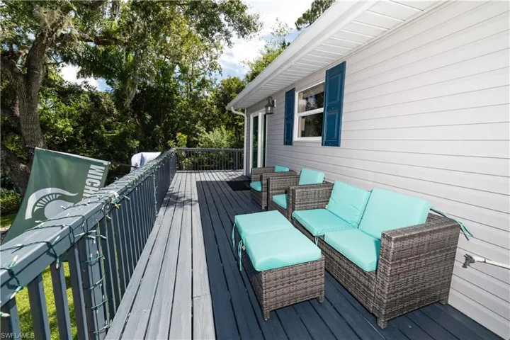 View of wooden deck