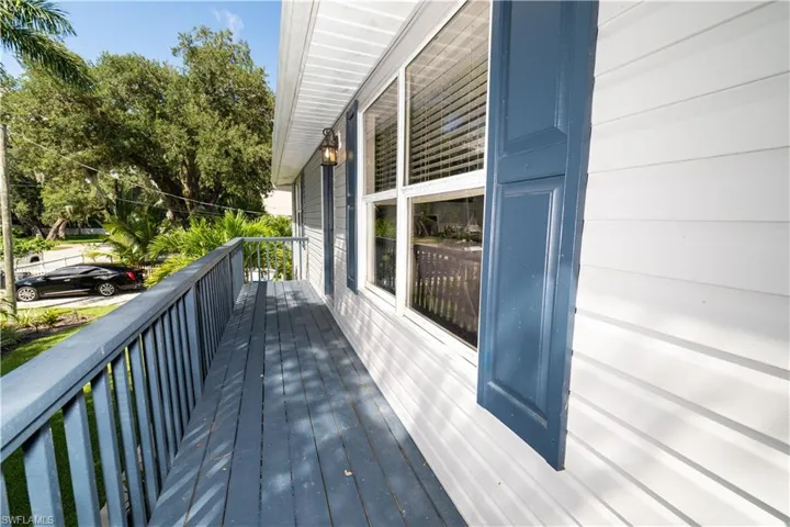 View of wooden deck