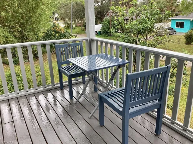 View of wooden deck