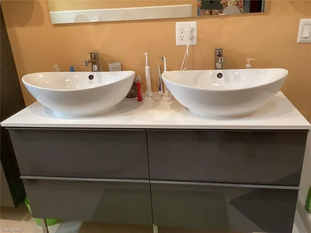 Bathroom featuring vanity