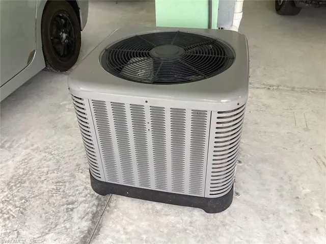 Exterior details featuring central AC