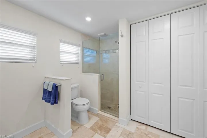 Completely renovated Master Bathroom. Also note the Custom Closet System.