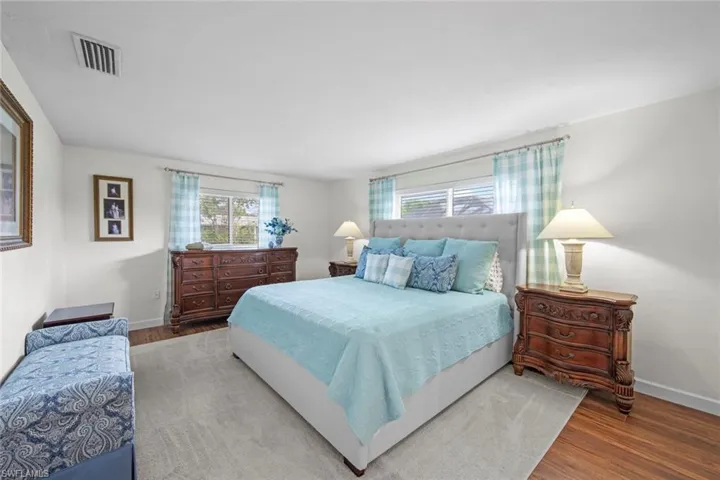 This Primary Bedroom is spacious, lots of natural light pours in.