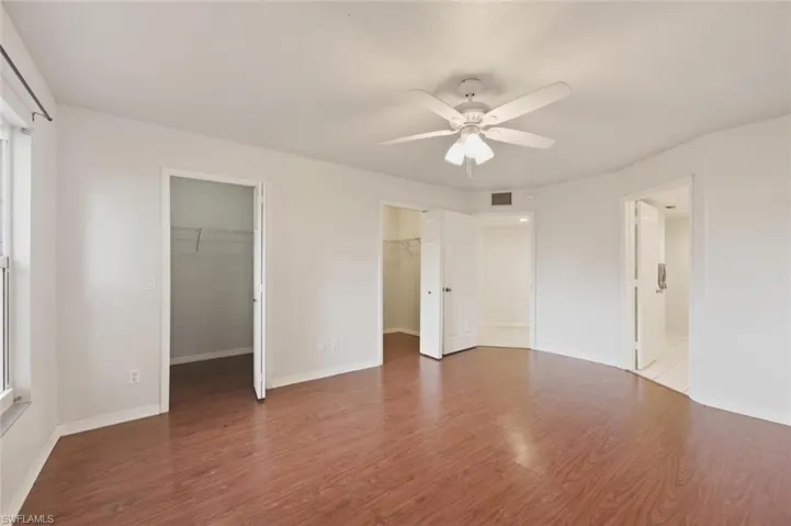 Two walk-in closets in the Primary Bedroom