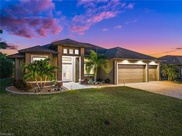 Twilight View of the front