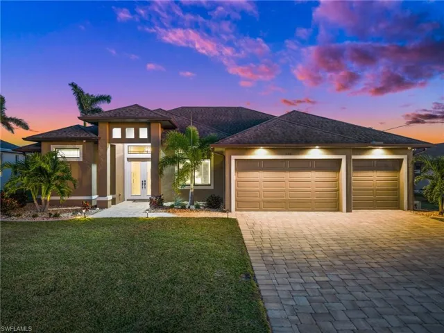 Twilight View of the front