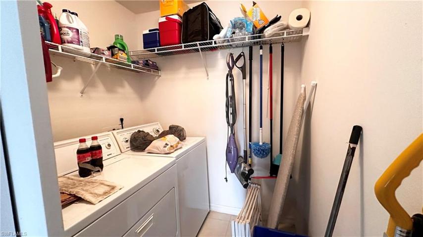 Inside separate laundry room