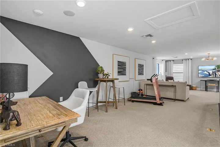 Plenty of room for an additional office/study, or game area for recreation.