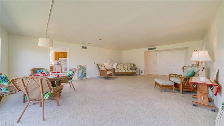 Look at this large area! The plaster walls incurred no damage from Hurricane Ian! Endless possibilities in this large space.