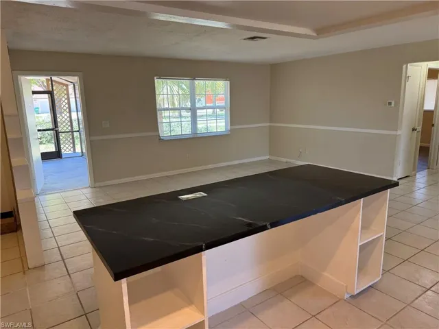 Nice size island with storage and bar stool possibilities