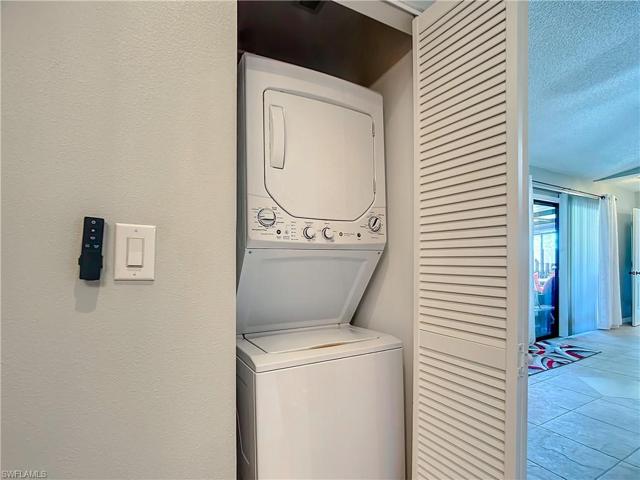 Laundry in closet in the kitchen area
