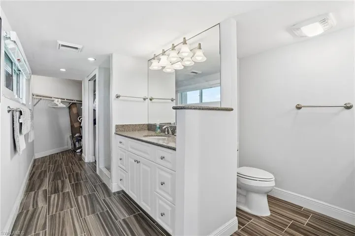 open renovated shower / closet