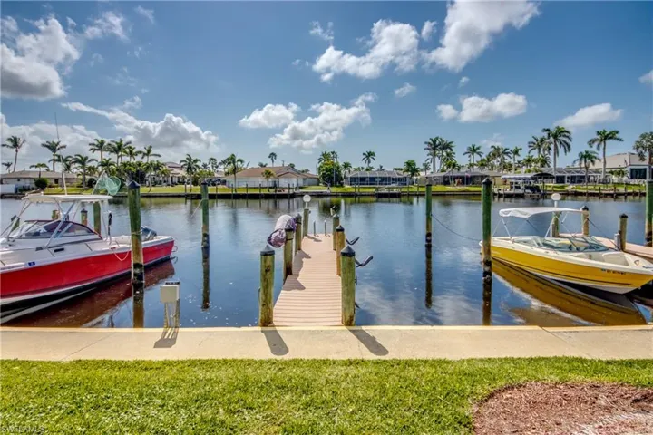 Assigned dock space for A1 is on left side of dock shown. Each of the 40 units has an assigned space.