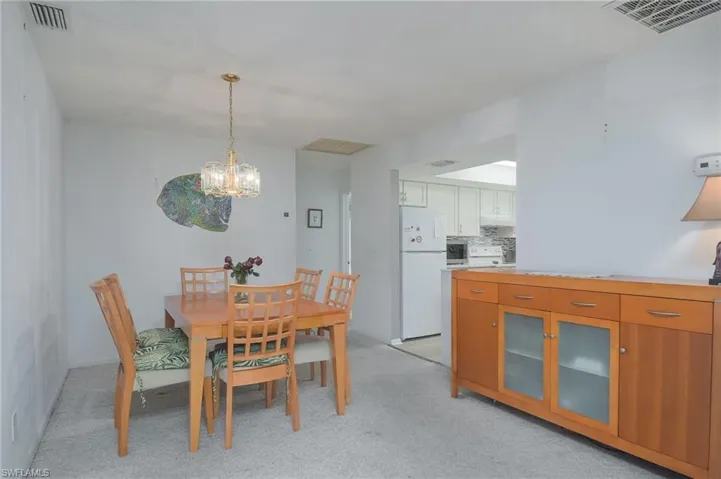 Carpeted dining space