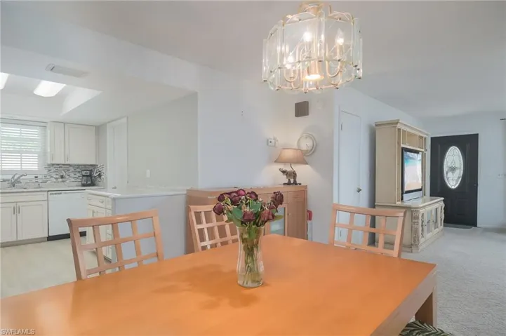 Open to living area and kitchen