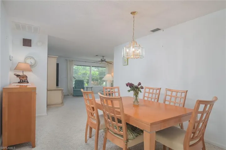 Carpeted dining room