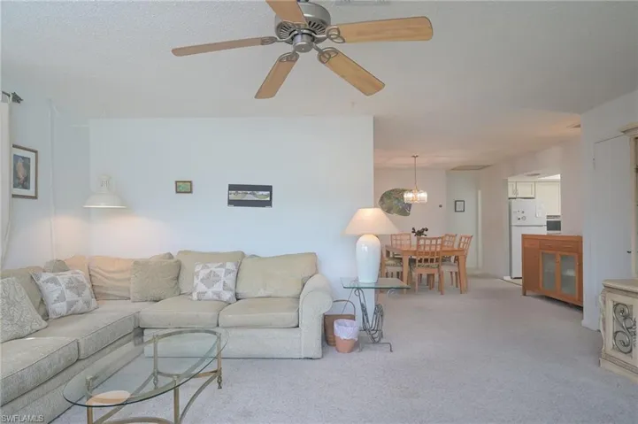 Upon entering the front door, you step into the living area