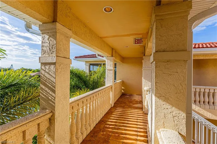 The cross breeze outside your entryway is amazing surrounded by your tuscan architecture!