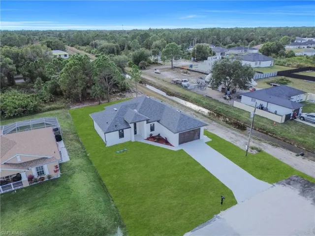 Aerial view of residential area