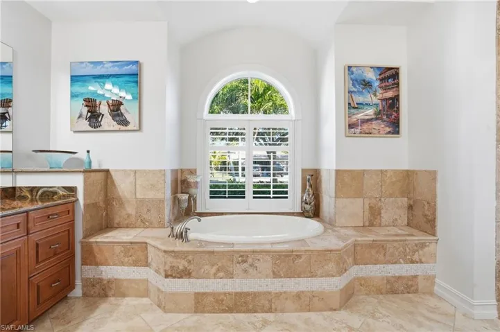 This soaking tub is the epitome of relaxation and luxury