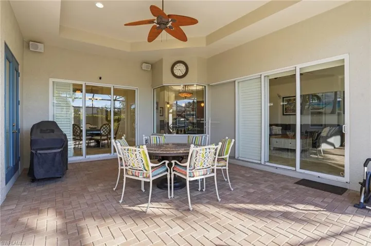 A favorite feature if that the sliders off the family room pocket all the way behind the wall allowing a true indoor/outdoor lifestyle