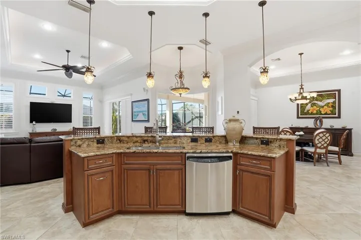 The kitchen is truly the heart of the home and this island allows you to be a part of everything including beautiful views
