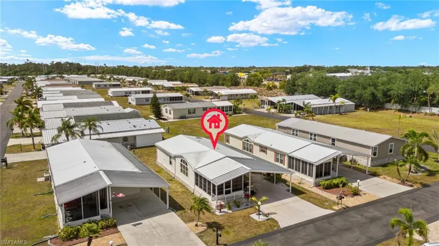 Aerial view with a residential view