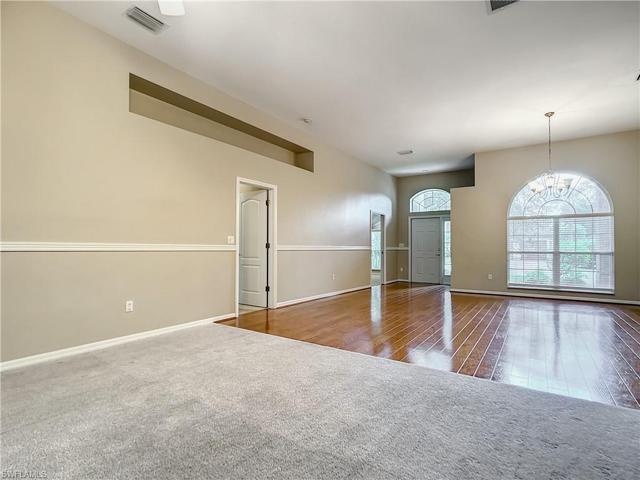Living room and formal dining area
