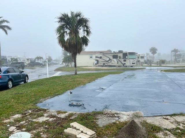 Looking from rear at the corner