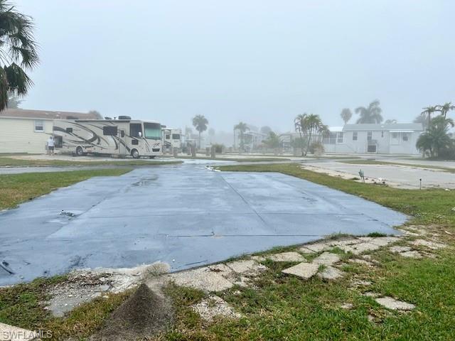looking from the rear of the lot