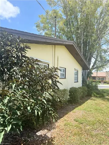 View of home's exterior featuring stucco siding