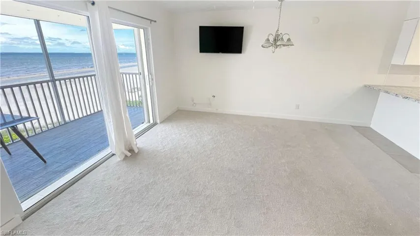Living room with beautiful gulf views