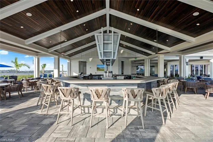 View of patio featuring outdoor dry bar