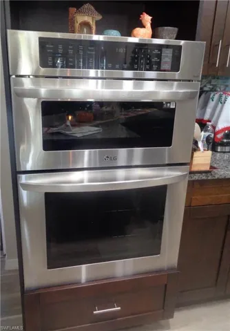 Stainless steel double door oven