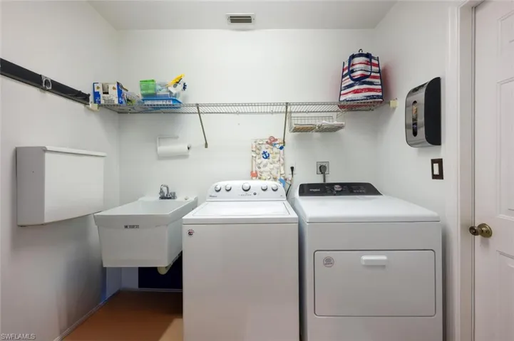 Laundry room with laundry tub