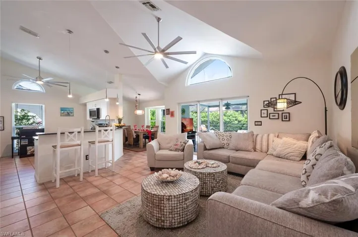 Breakfast Bar off of the open living room area