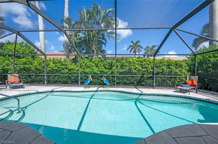 Your private pool with plenty of privacy from thick plants.