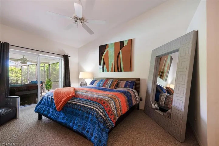 Primary Suite with privacy to pool area.