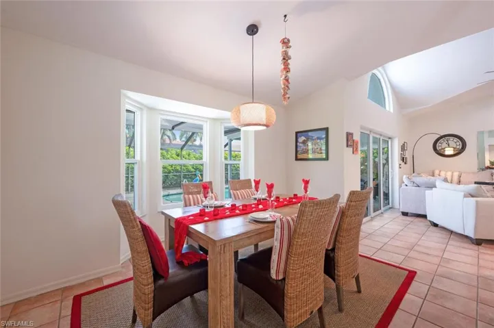 Beautiful view of  your private pool through the new impact bay windows
