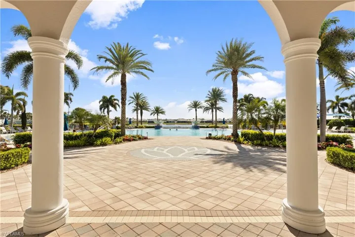 View of patio with resort style pool