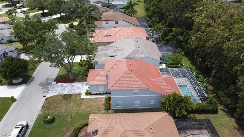 View from above of property
