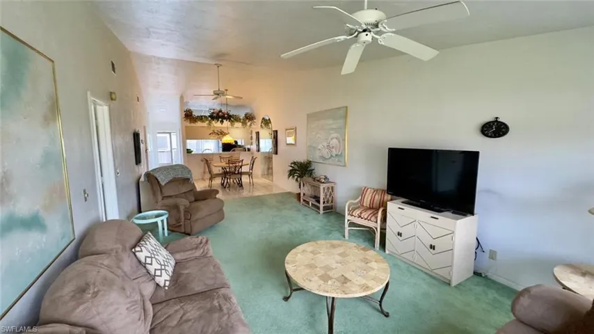 Living room featuring carpet