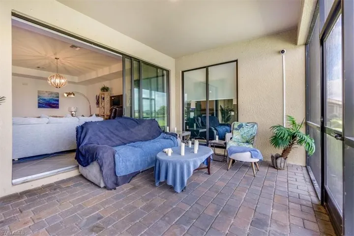 Comfortable lounging area with natural light