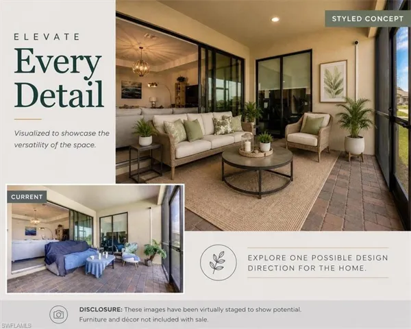 Virtually staged patio
