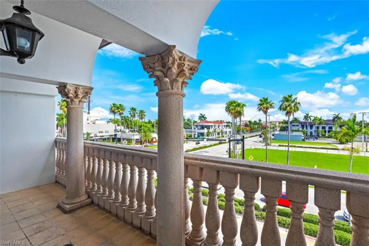 Balcony featuring a residential view