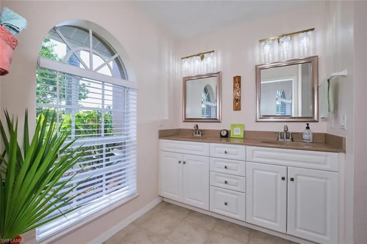 Double sink vanity.