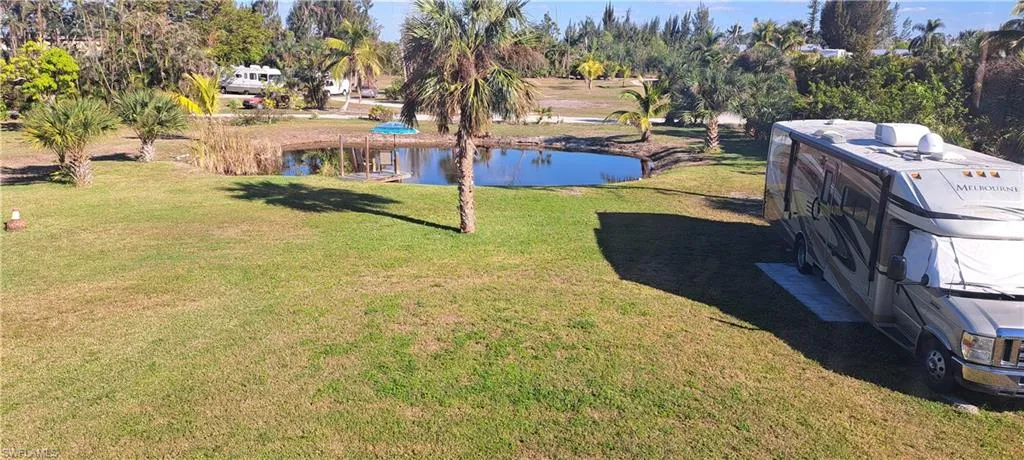 View of yard featuring a water view