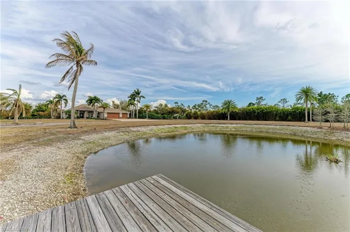 Dock with a water view