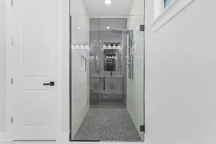 Corridor with recessed lighting
