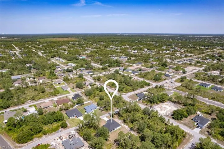 Aerial view of property's location